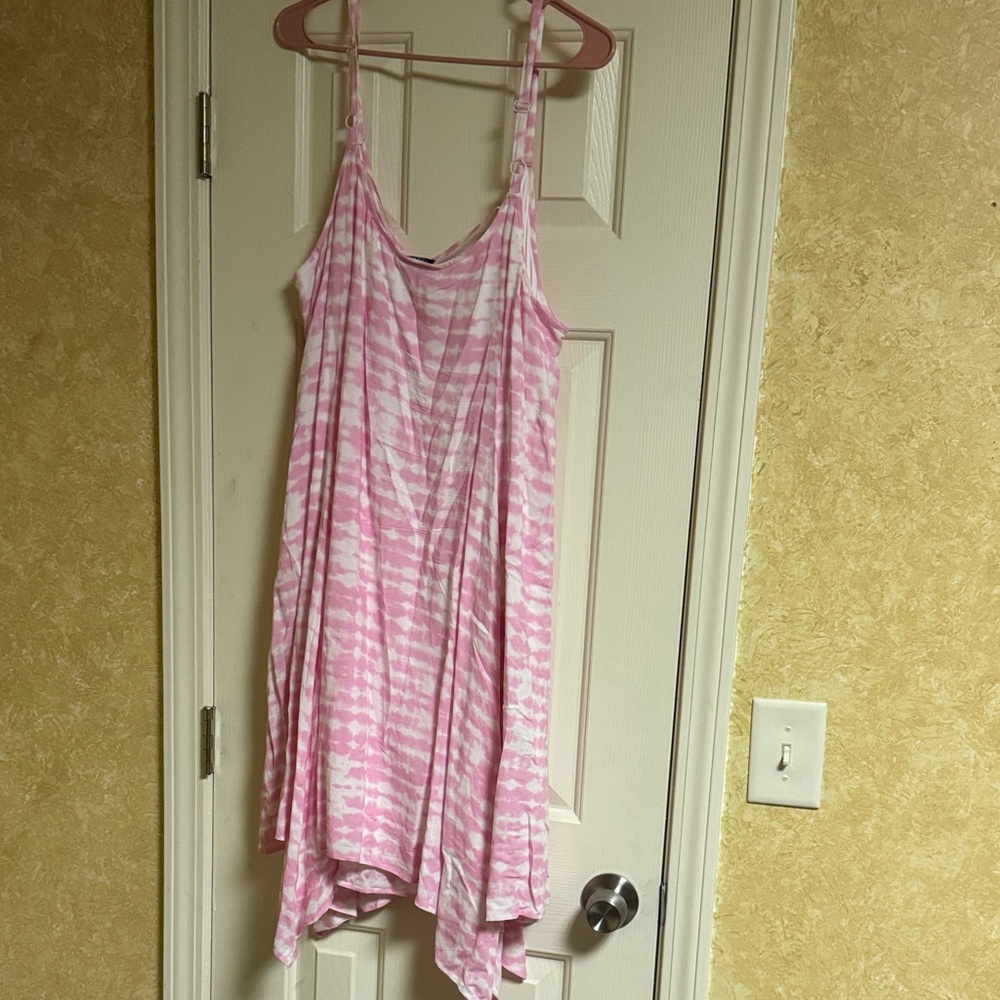 Torrid Pink and White Tie-Dye Top